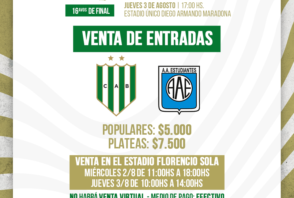 Venta de entradas para Copa Argentina