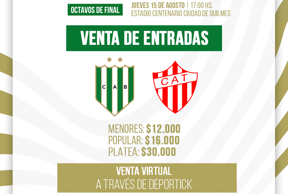 Venta de entradas para los octavos de final de Copa Argentina