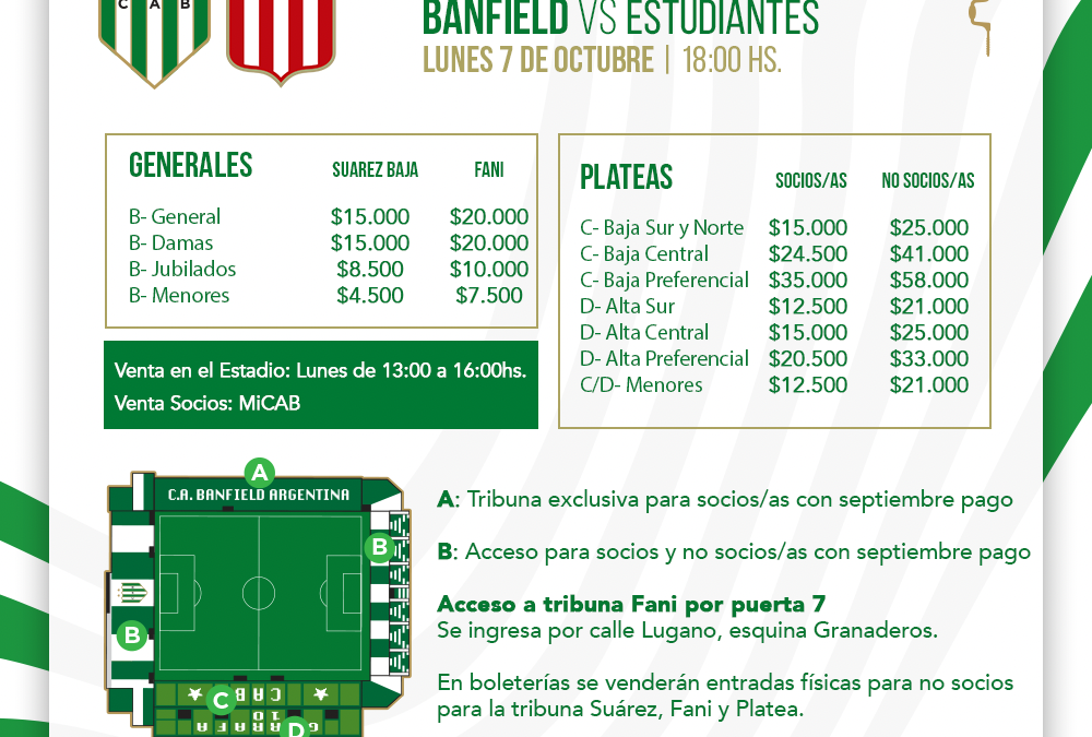 Venta de entradas para el partido ante Estudiantes