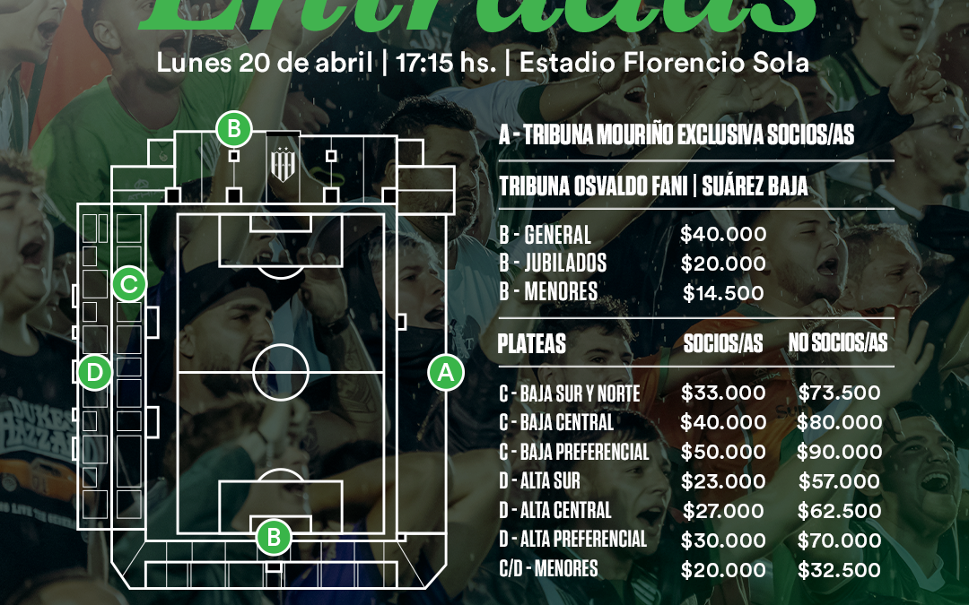 Venta de entradas para el partido ante Independiente Rivadavia
