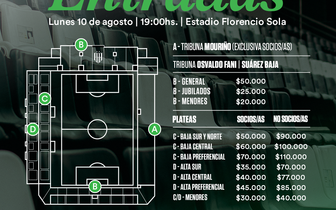Venta de entradas para el partido ante Belgrano