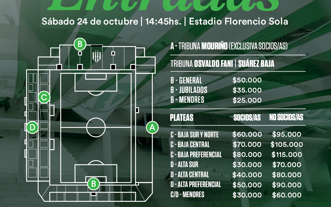 Venta de entradas para el partido ante Lanús